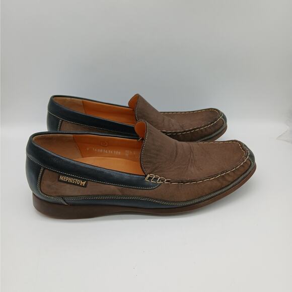 Mephisto Nubuck Suede Leather Cool Air Slip on Comfort Loafers Work Brown 11 main image 12